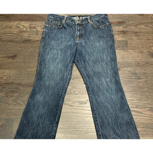 Chicos Women’s 2 Tall Blue Denim So Slimming High Rise Bootcut Jeans